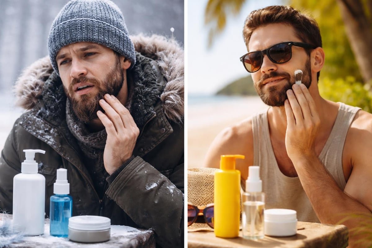 Seasonal beard care adjustments