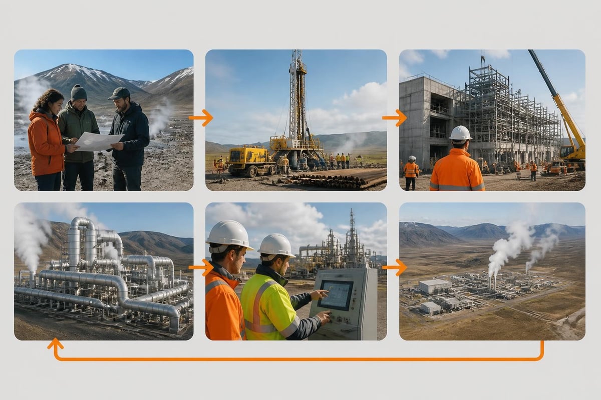 Geothermal project development phases