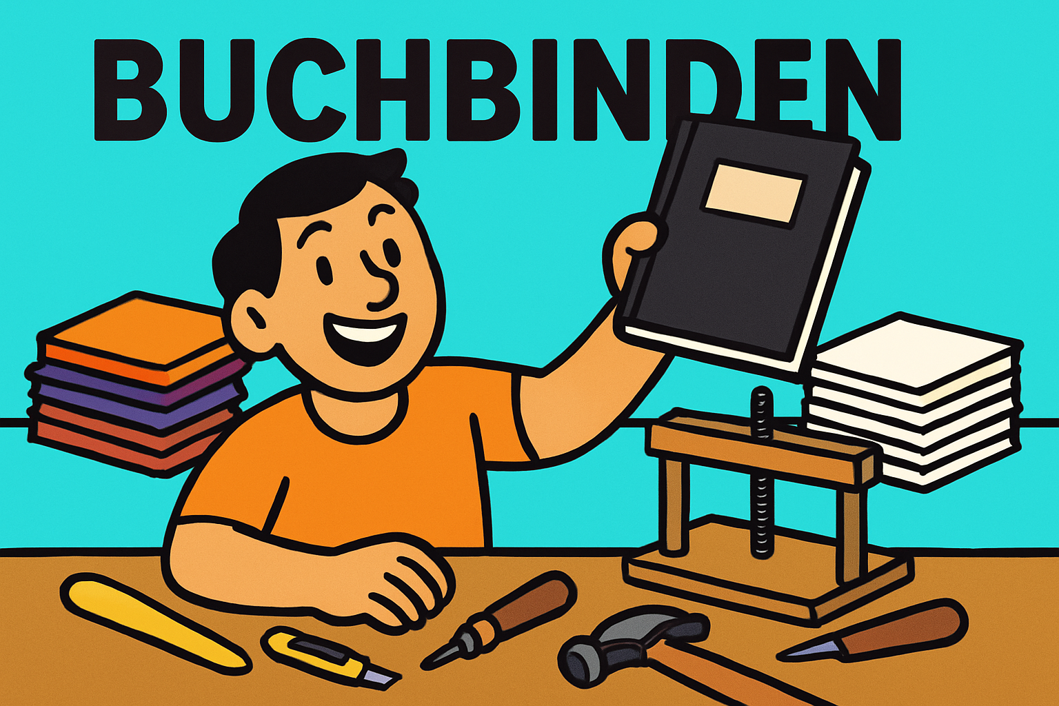 Schritt-für-Schritt-Anleitung: Ein Buch selbst binden