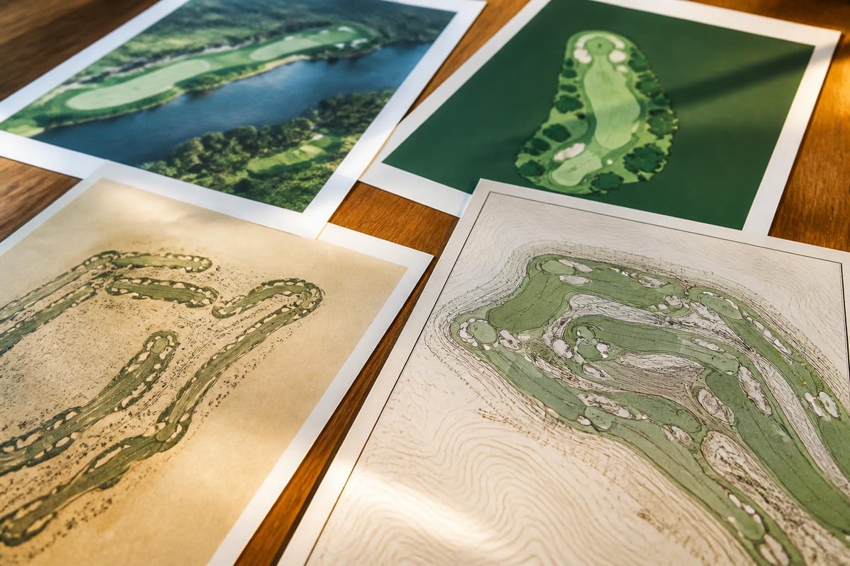 Golf course wall art selection