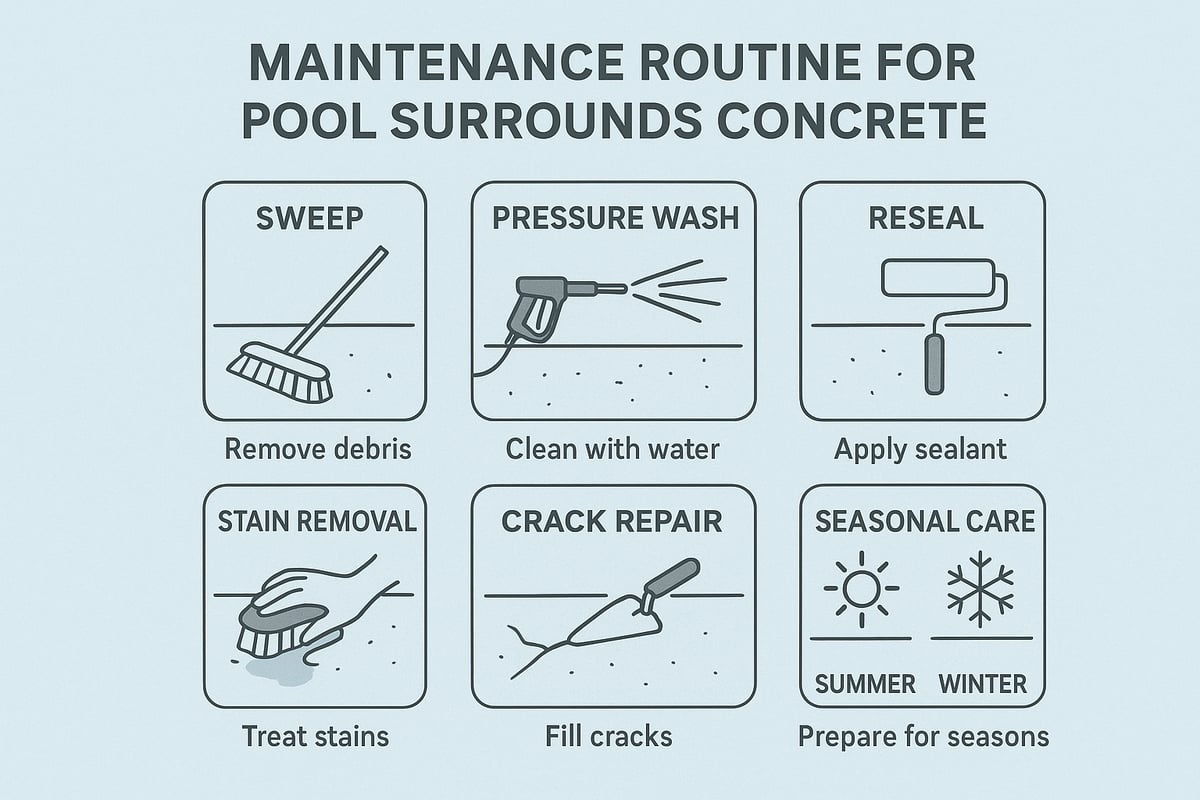 Maintenance & Longevity: Keeping Your Concrete Pool Surrounds Pristine
