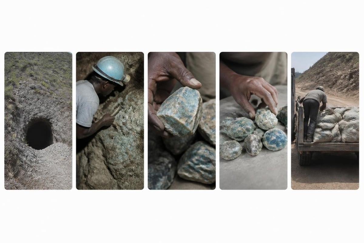 Larimar mining process