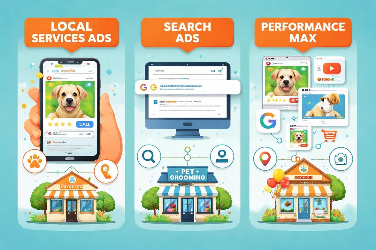 Google advertising options for pet businesses