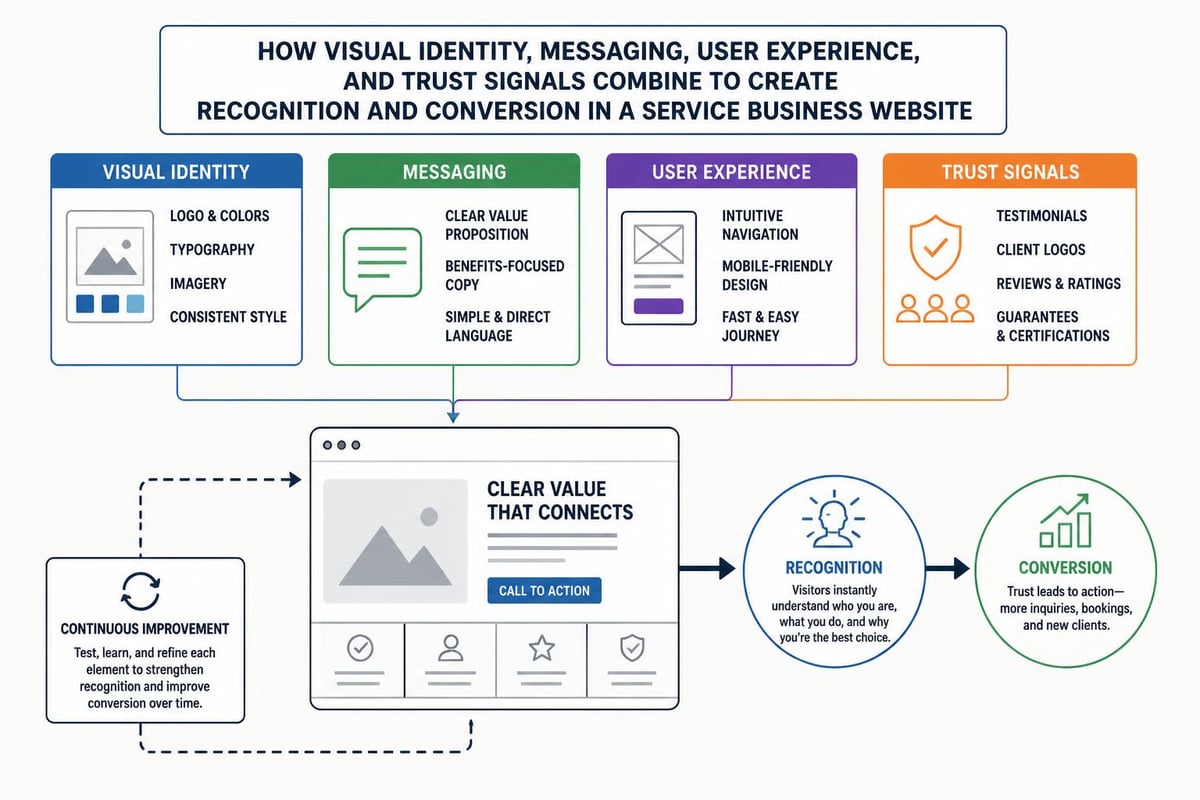 Web branding components working together