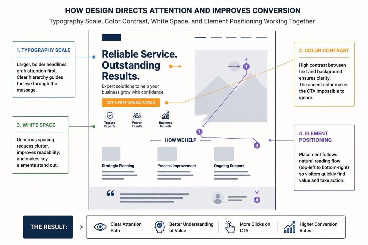 Visual hierarchy in web branding