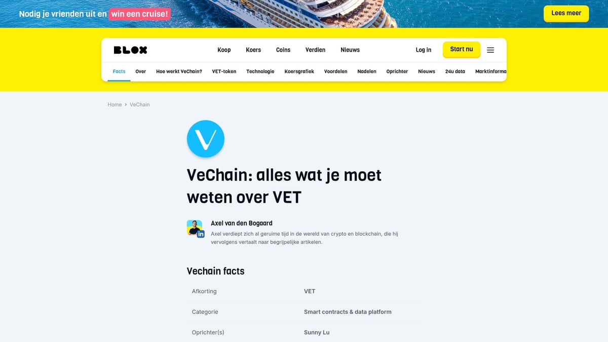 7 Beste Crypto Voor 2026: Populaire Keuzes En Trends - VeChain (VET)