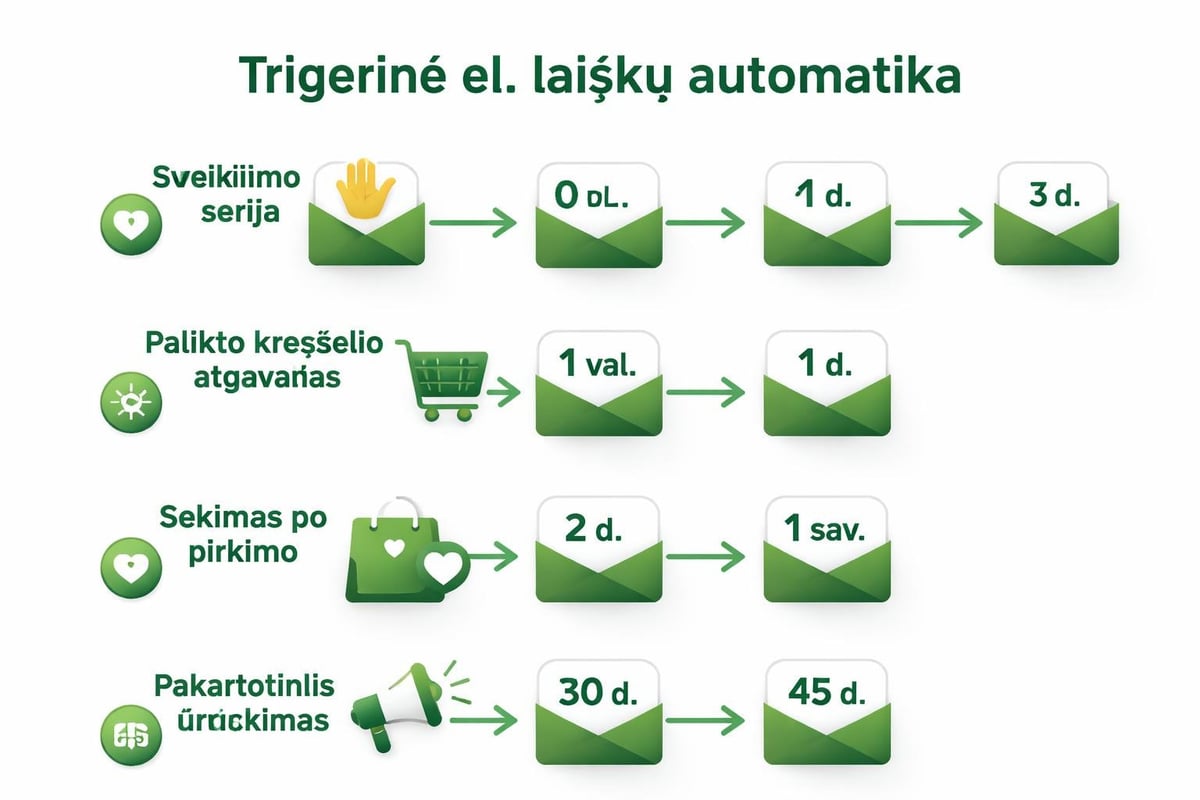 El. laiškų automatizacijos trigeriai