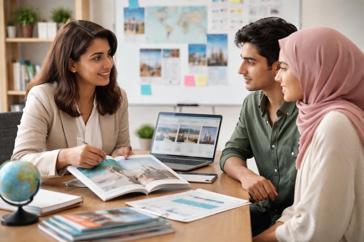 Education Consultant Guiding Student Through University Selection