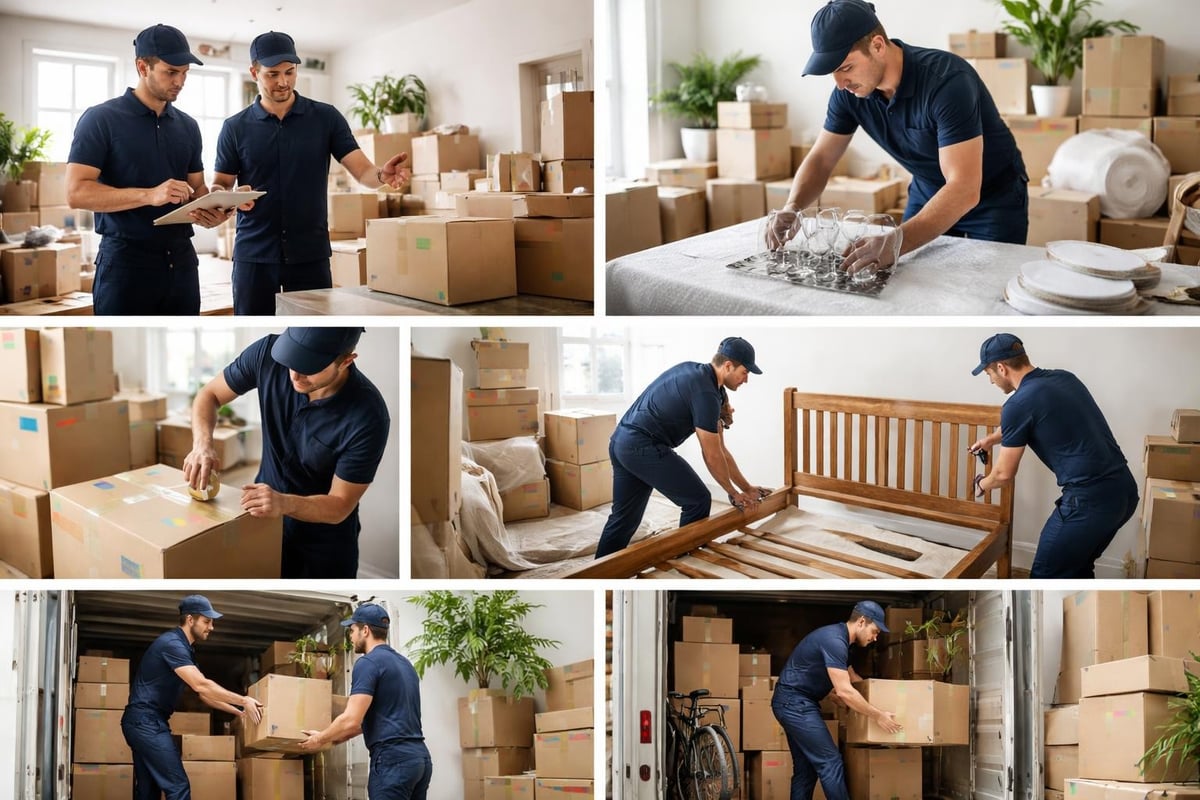 Complete packing service workflow