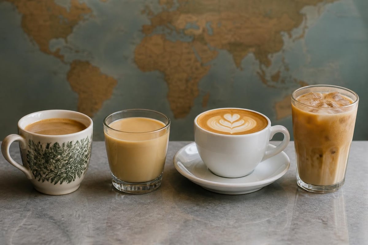 Variations culturelles du café blanc