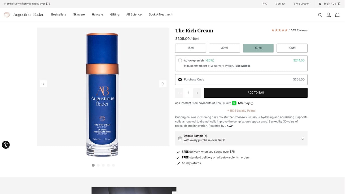 9 Essential Skin Care Products for Women in 2025 - Augustinus Bader The Rich Cream