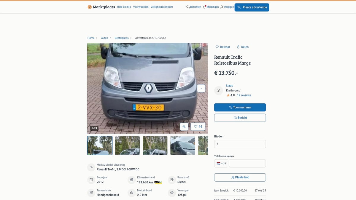 7 Beste Opties Voor Een Rolstoelbus Te Koop In 2025 - Renault Trafic Rolstoelbus Marge