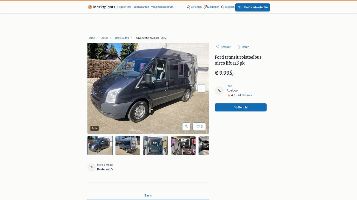 7 Beste Opties Voor Een Rolstoelbus Te Koop In 2025 - Ford Transit Rolstoelbus Airco Lift 115 PK