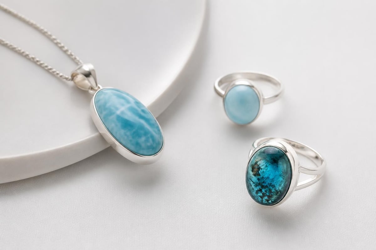 Sterling silver and gemstone pairing