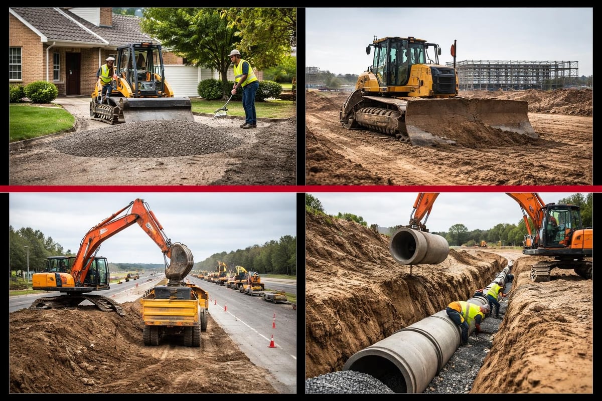 Types of earthworks projects