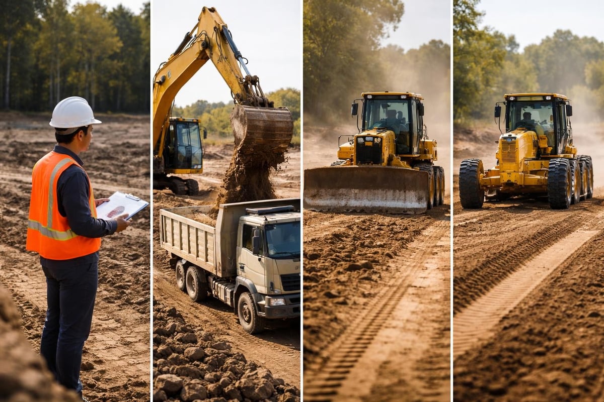 Earth works preparation stages