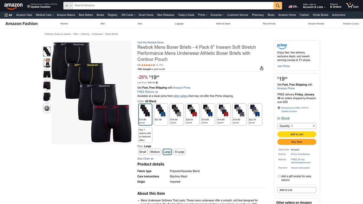 Top 8 Underwear for Runners to Boost Comfort in 2026 - Reebok Athletic Performance Boxer Briefs – Men