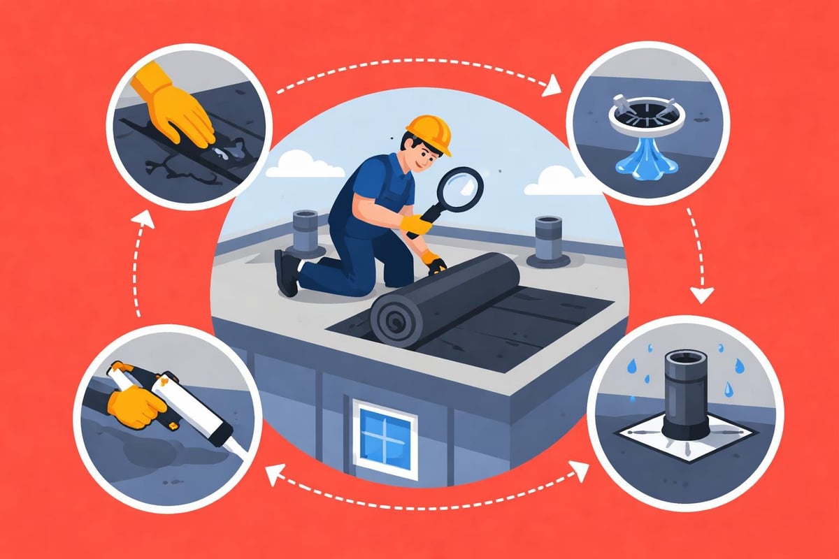 Commercial roof inspection process