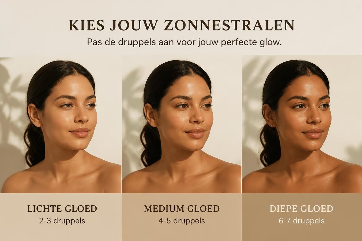 Tanning drops dosering voor verschillende intensiteit