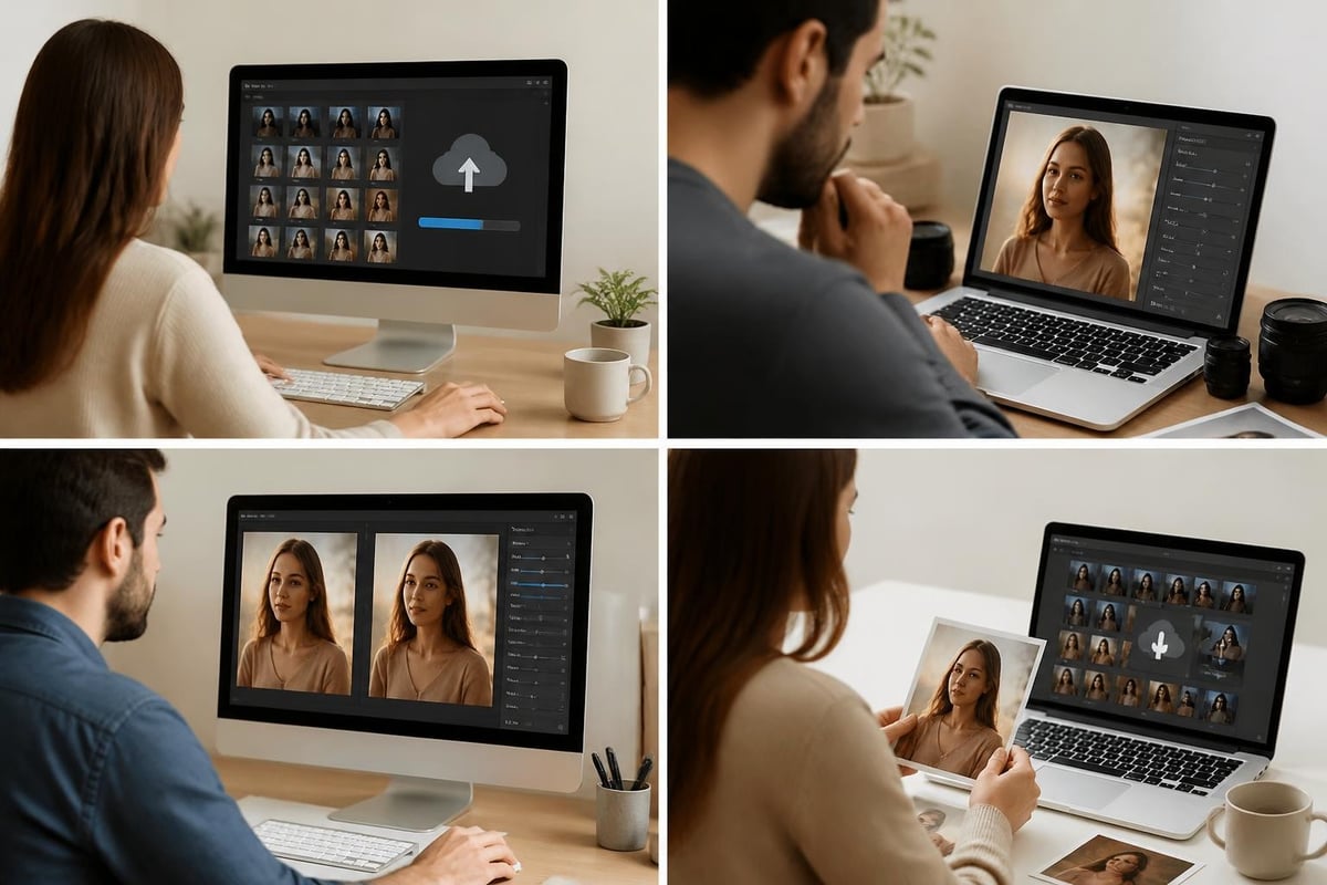 Online retouching service workflow