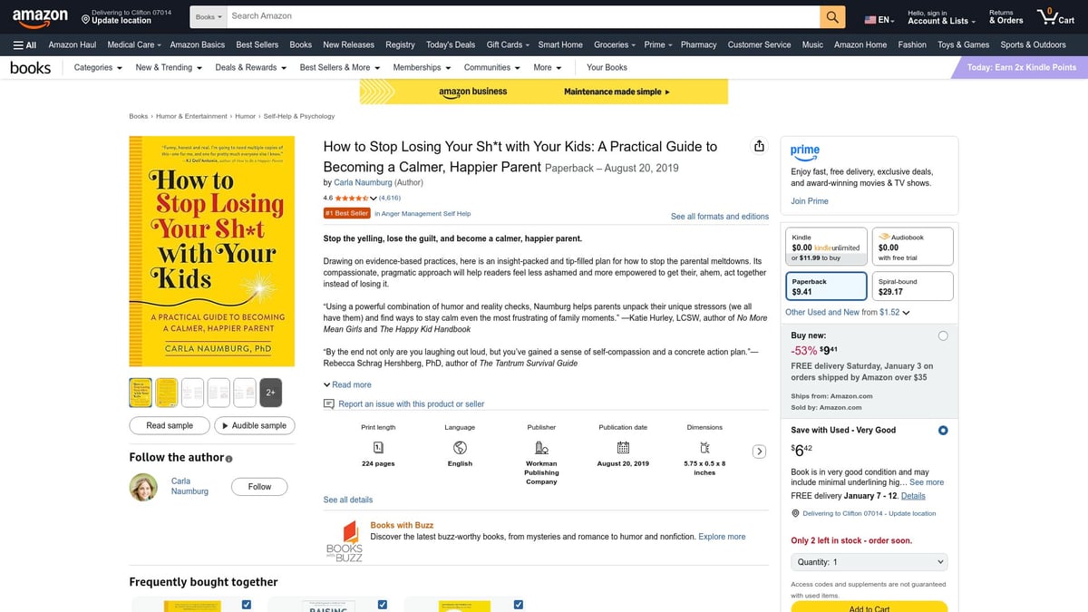 Top 8 Life-Changing Books on Anger to Read in 2026 - How to Stop Losing Your Sh*t with Your Kids: A Practical Guide to Becoming a Calmer, Happier Parent by Carla Naumburg