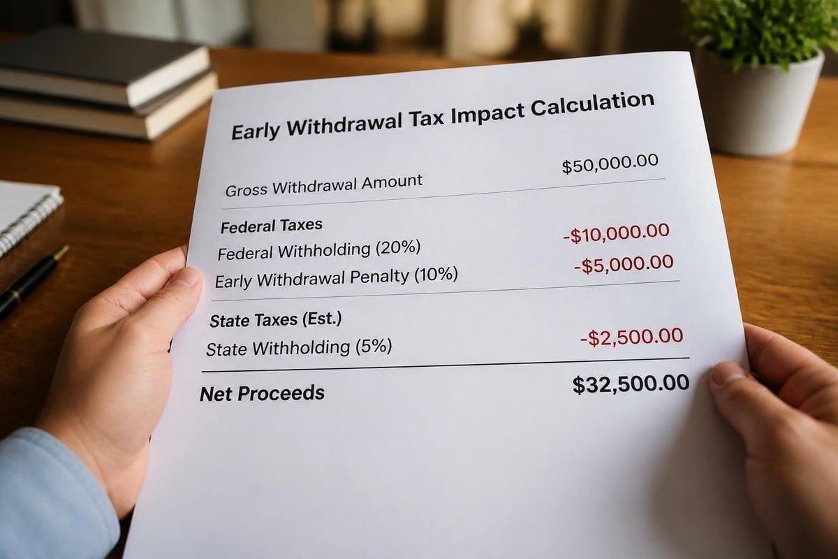 Tax calculation breakdown