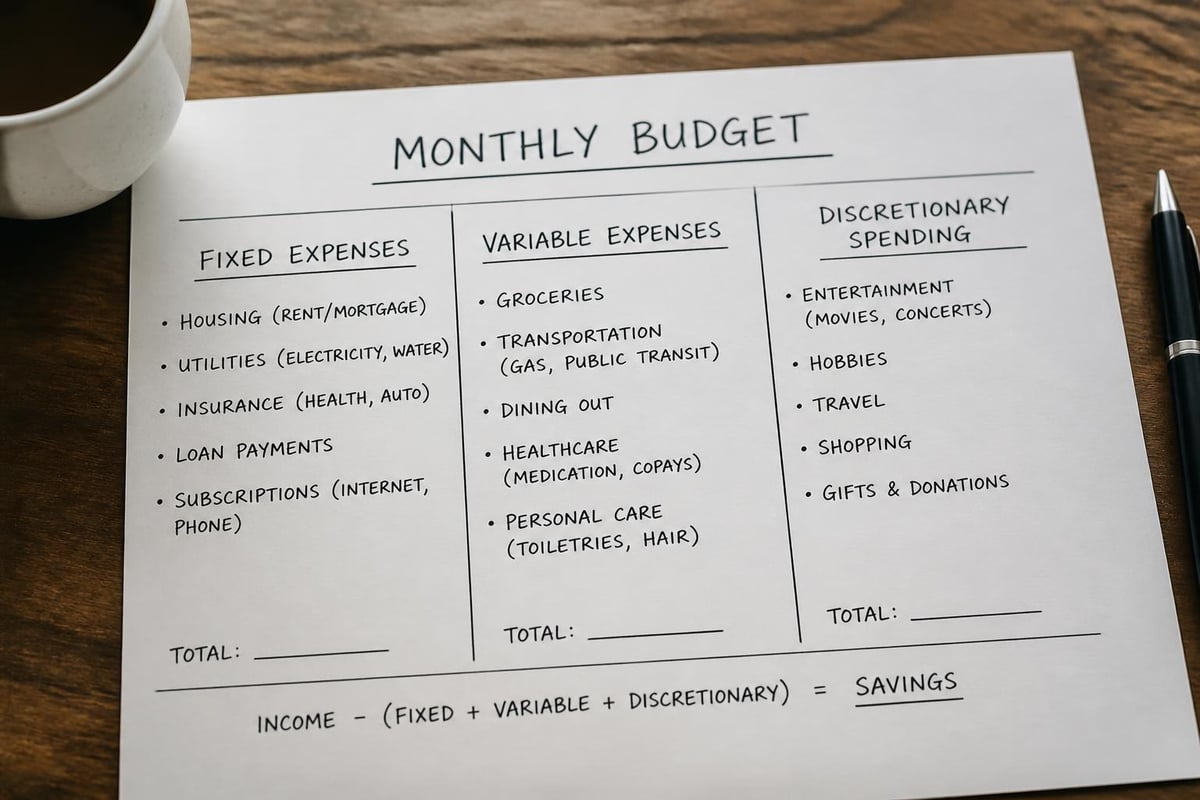Income and expense tracking categories