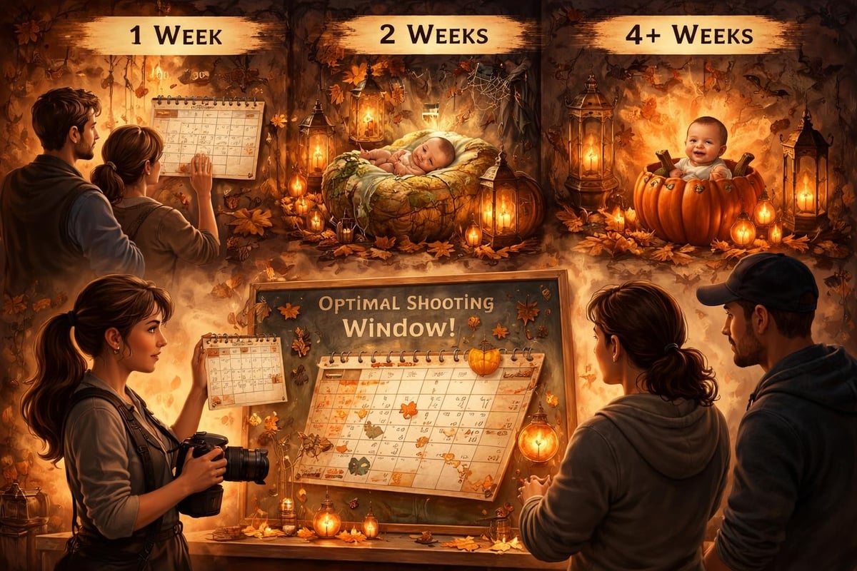 Timing windows for Halloween newborn sessions