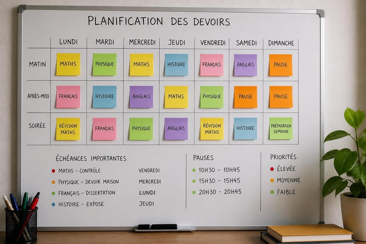 Planification visuelle hebdomadaire