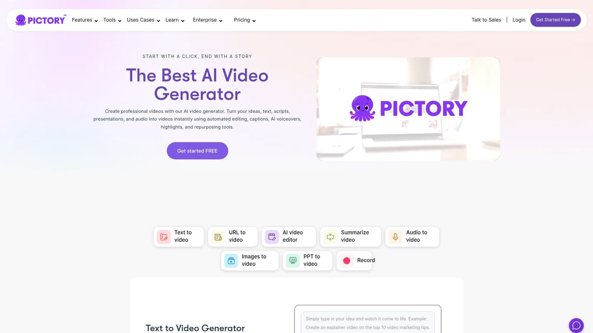 9 Essential Ai Tool For Creating Videos Picks For 2026 - Pictory