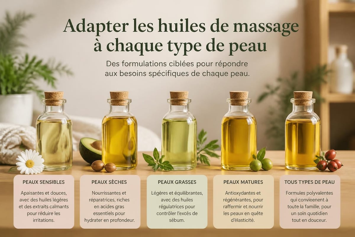 Skin type compatibility with massage oils