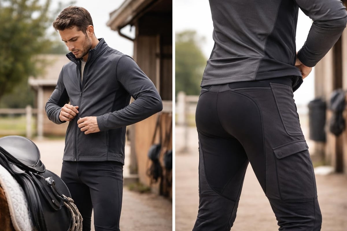 Riding apparel features diagram