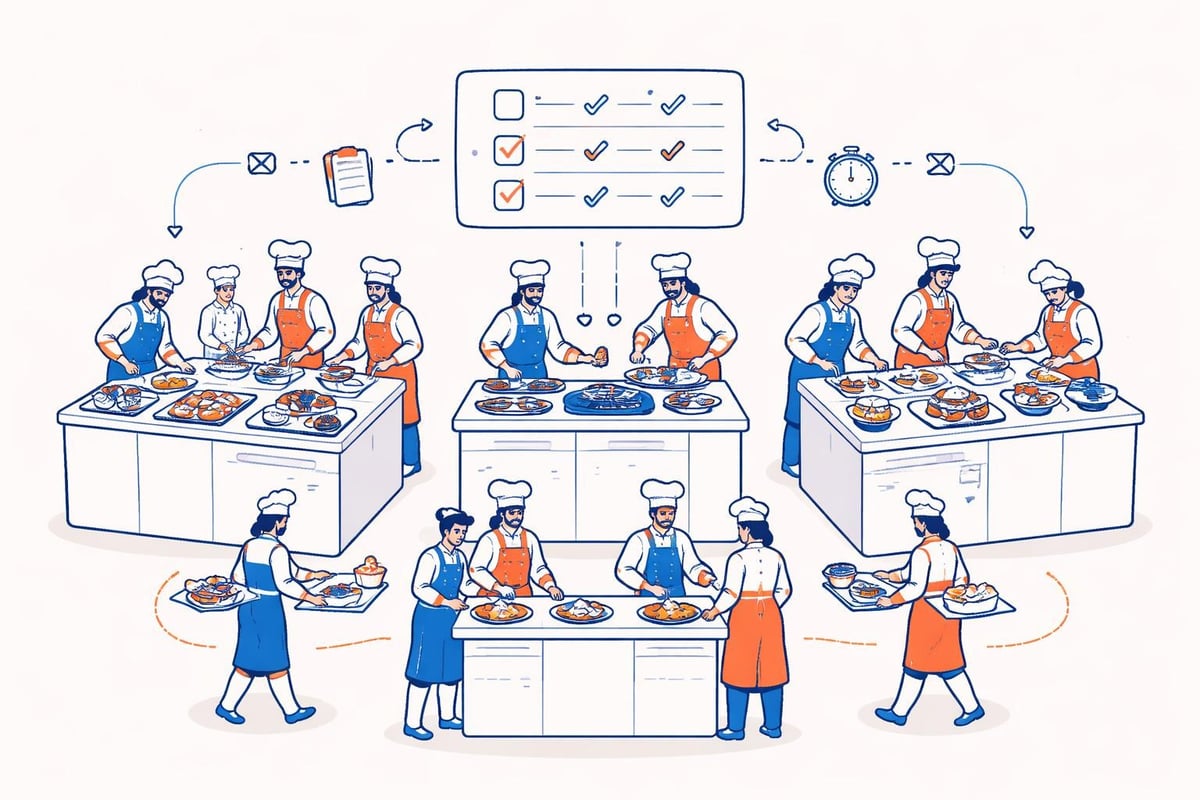 Teamwork im Küchenstudio