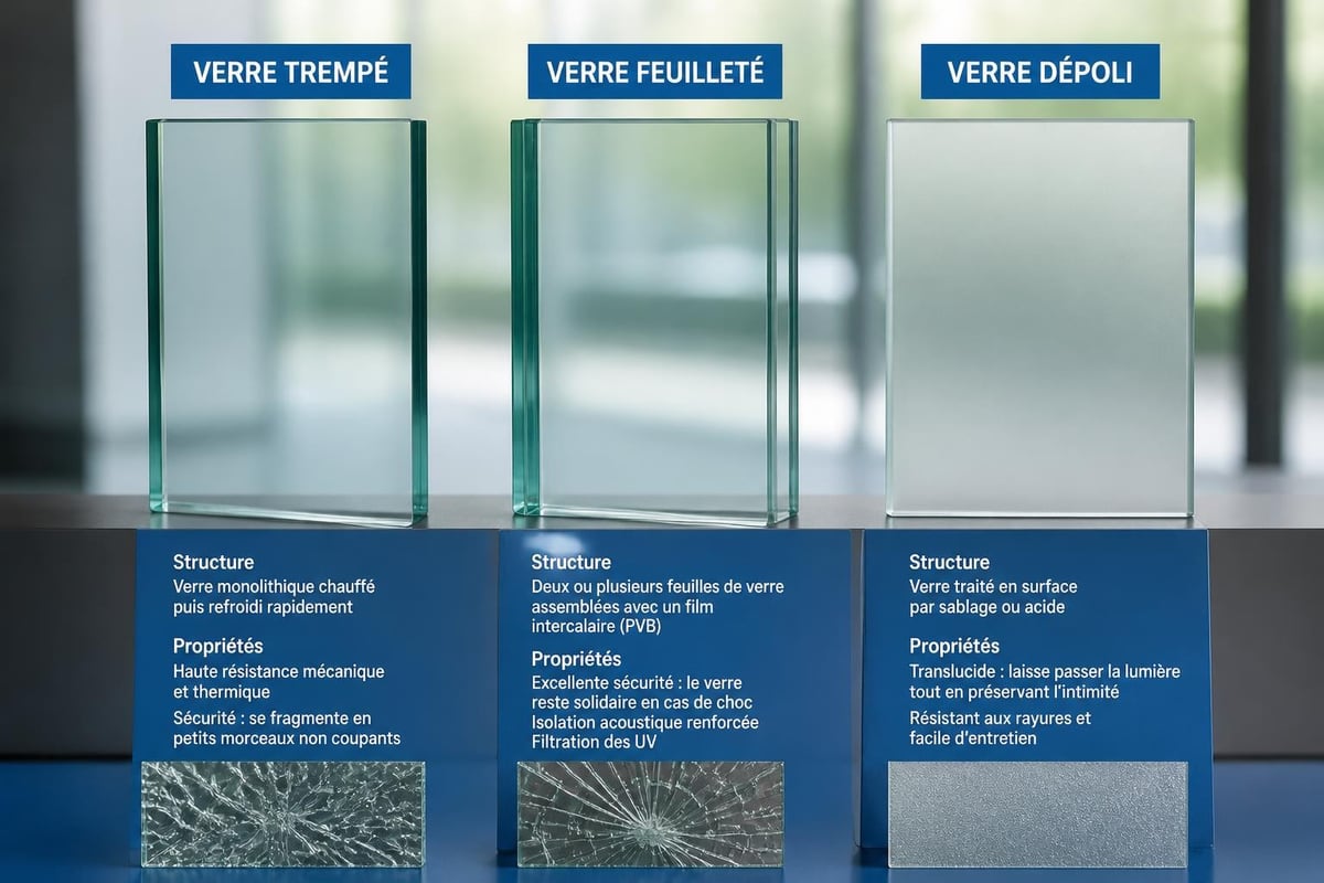 Composition des différents types de verre