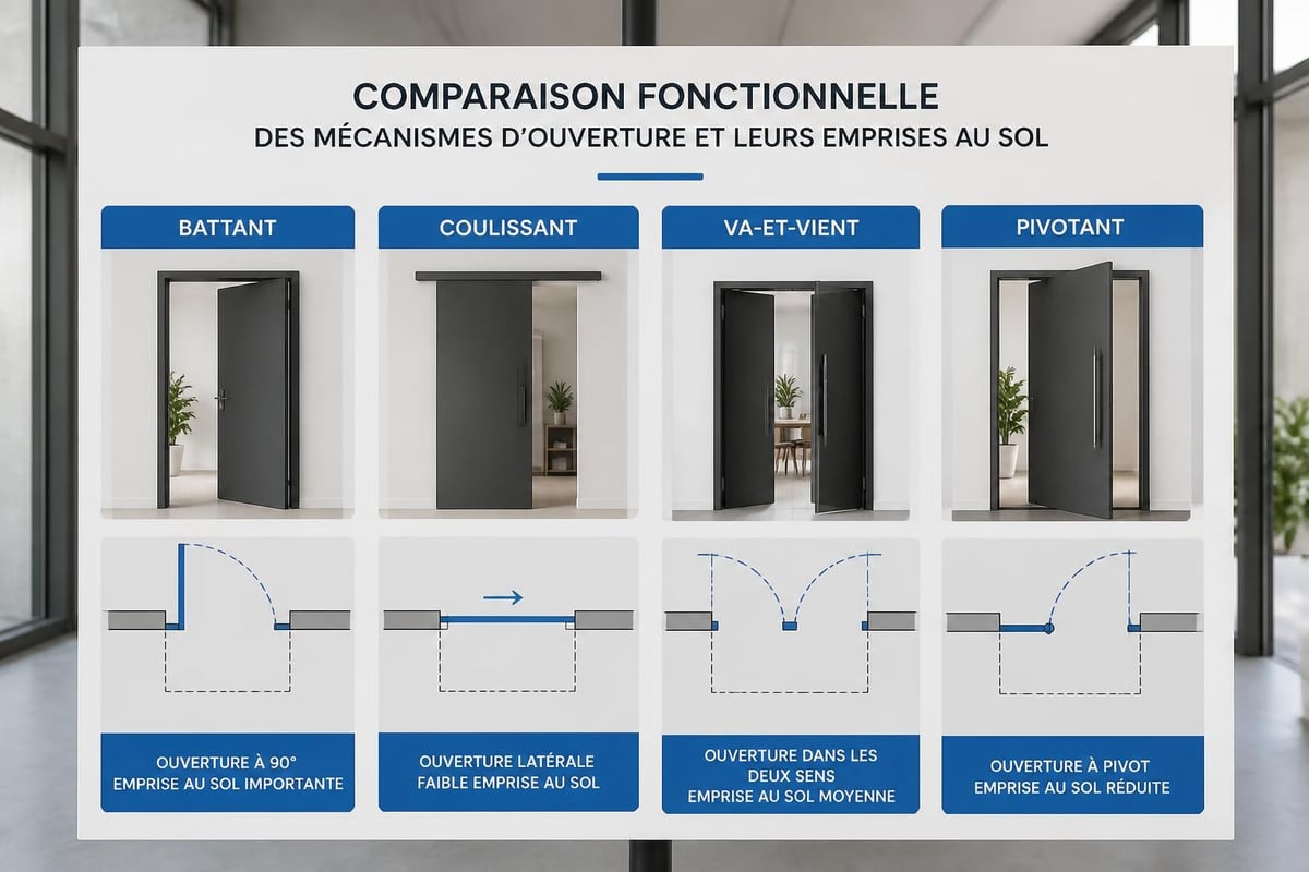 Systèmes d'ouverture des portes vitrées