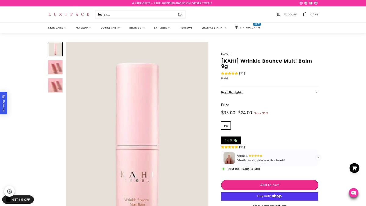 Top 9 Korean Skincare for Hyperpigmentation in 2026 - KAHI Wrinkle Bounce Multi Balm