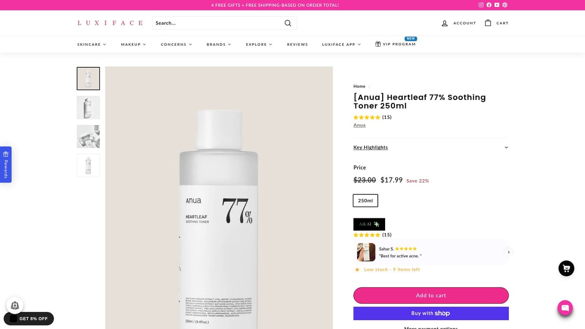 Top 9 Korean Skincare for Hyperpigmentation in 2026 - Anua Heartleaf 77% Soothing Toner