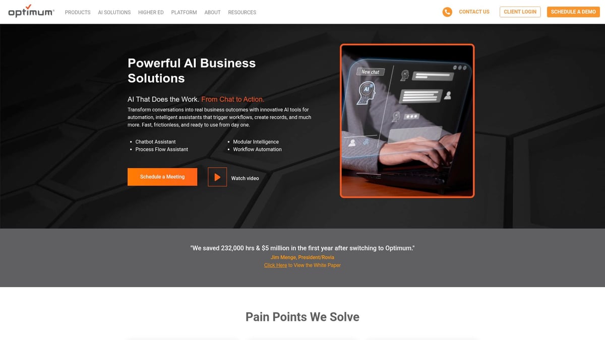 7 Innovative AI Business Solutions Shaping 2025 - OptimumHQ AI Business Solutions