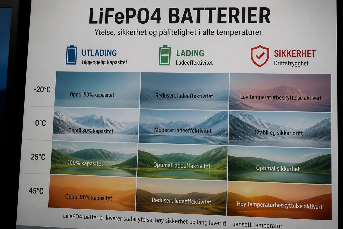 LiFePO4 temperature performance