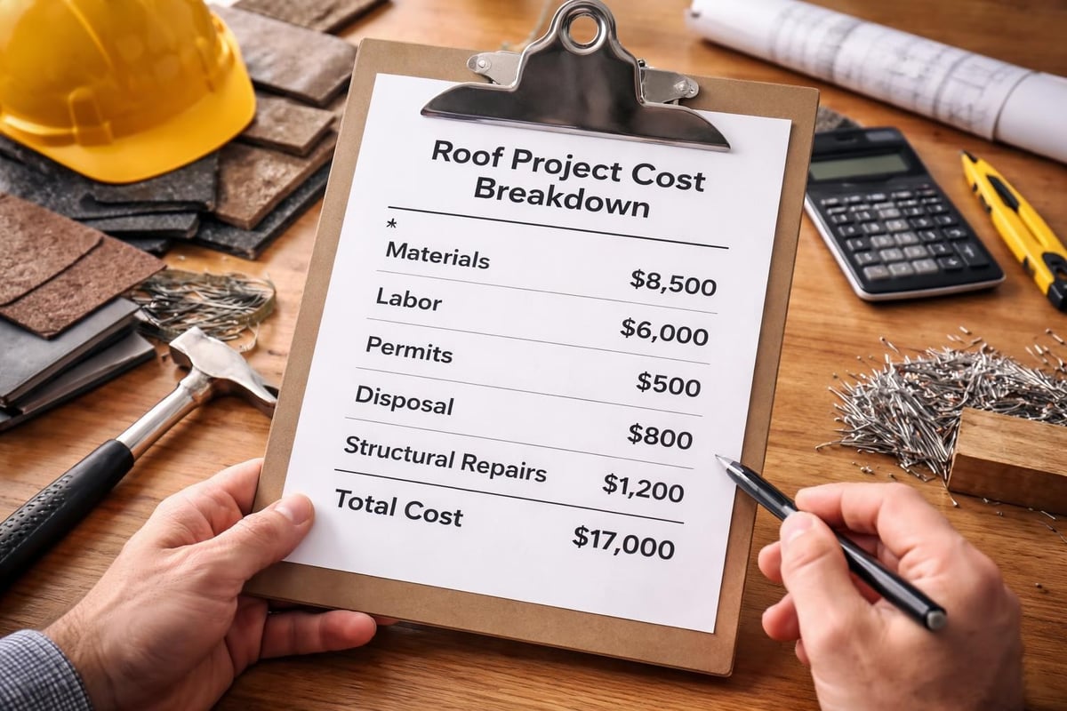 Roof project cost components
