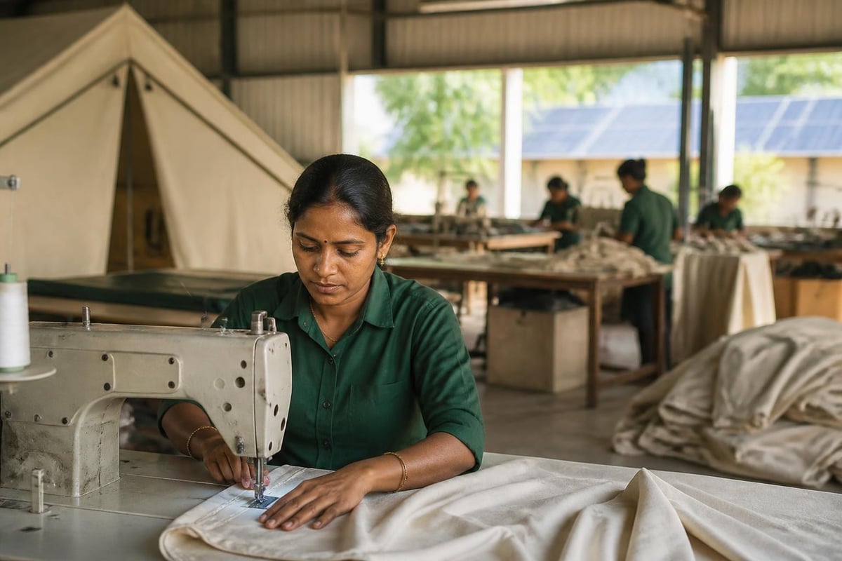 Sustainable tent production