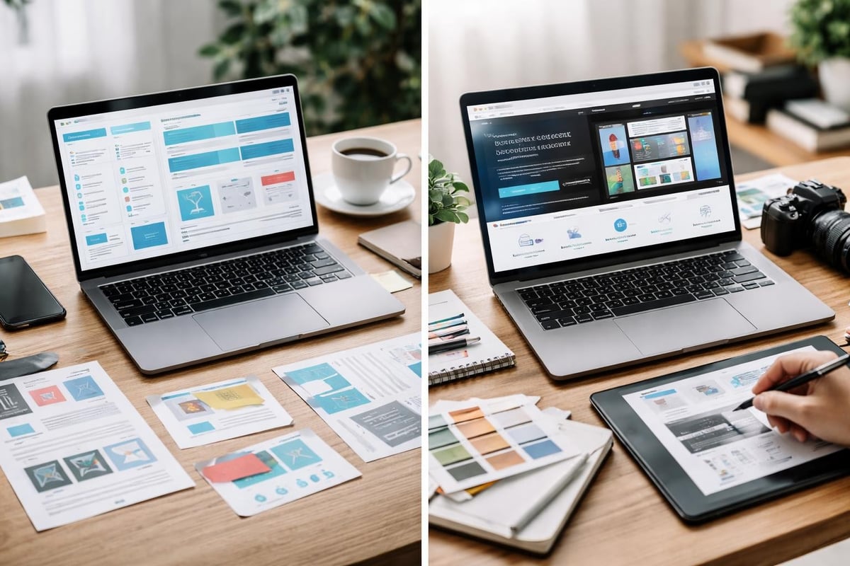 Vergleich kostenloser und professioneller Homepage-Lösungen