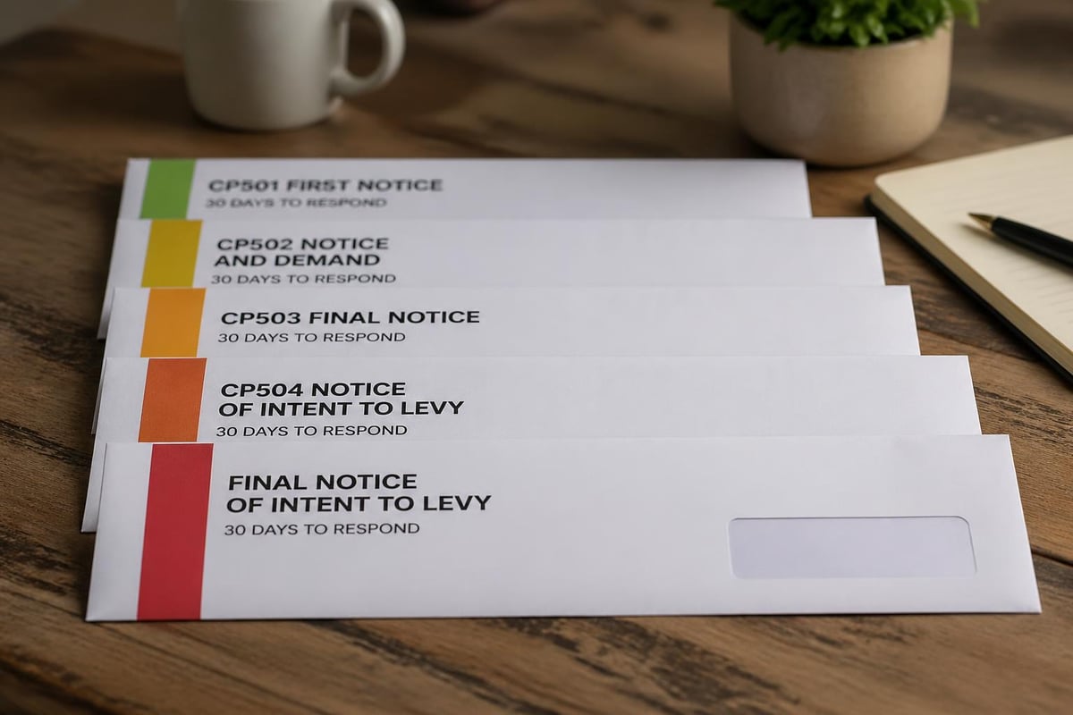 IRS collection letter timeline and escalation