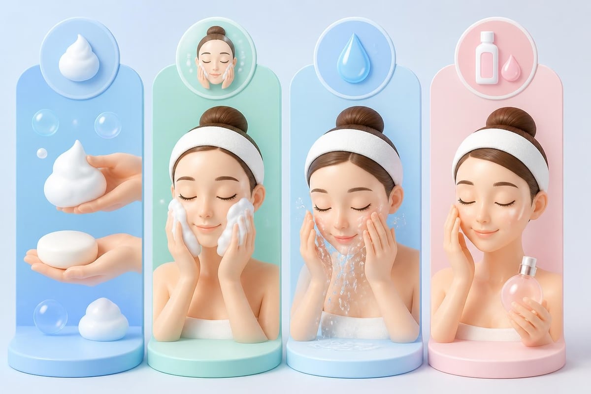 ヒアルロン酸洗顔の使用ステップ