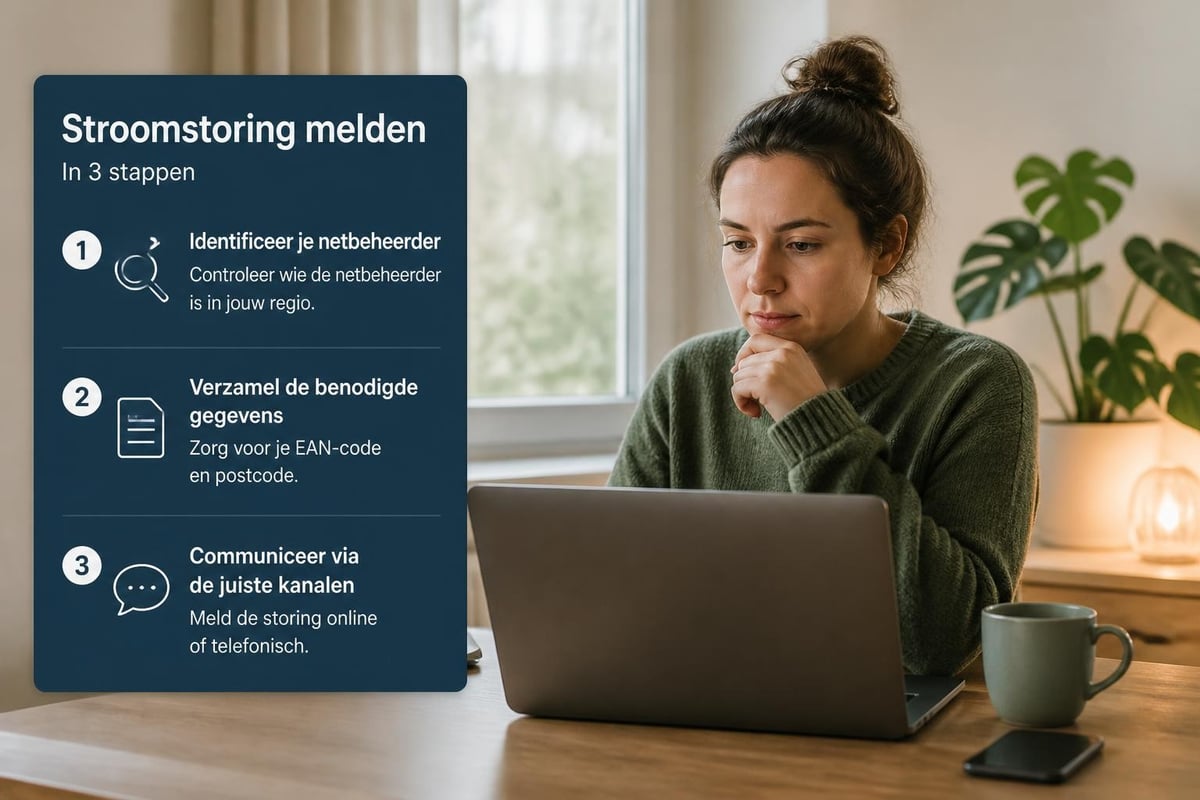 Melding stroomstoring bij netbeheerder
