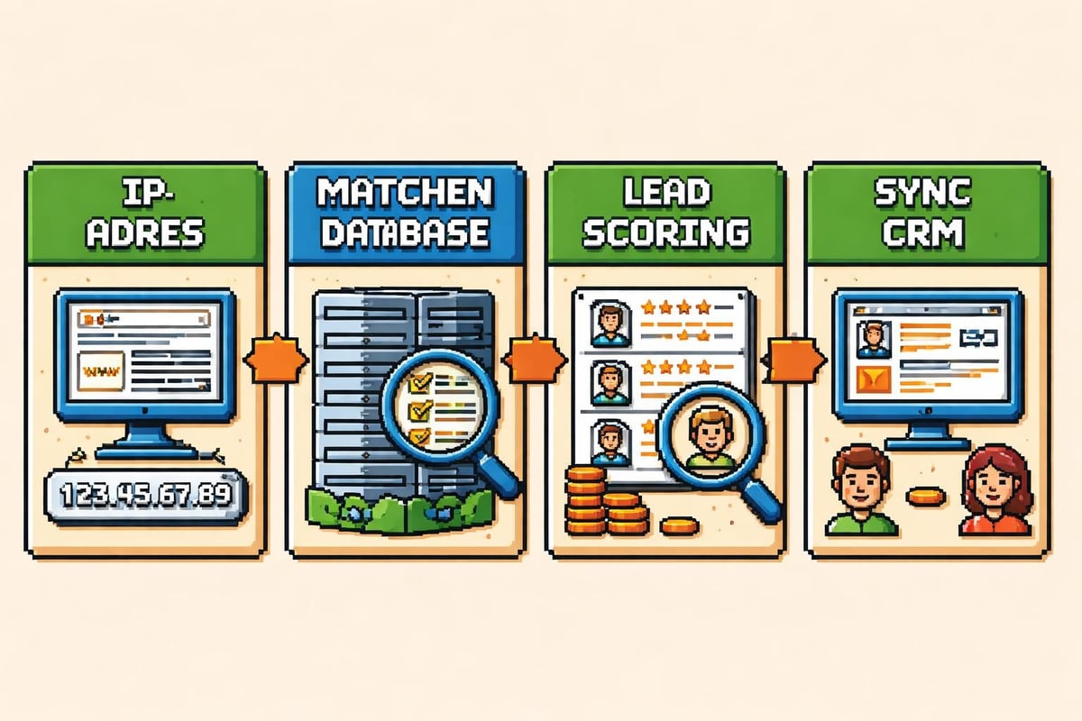 Website visitor identification workflow
