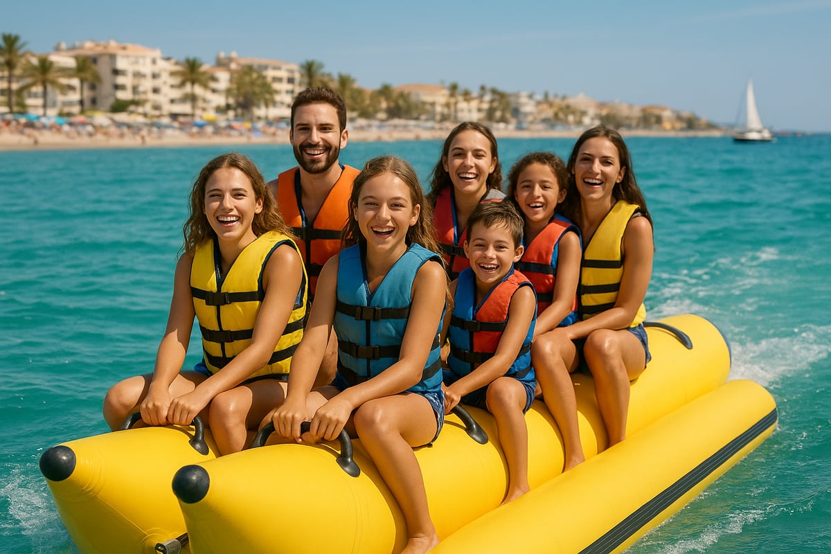 Motos de Agua Benidorm - article e6f0794b a236 422c b2c fotografia realista y de alta calidad de un grupo 1 vbydtj Consejos Para Ahorrar en Tu Experiencia Banana Boat