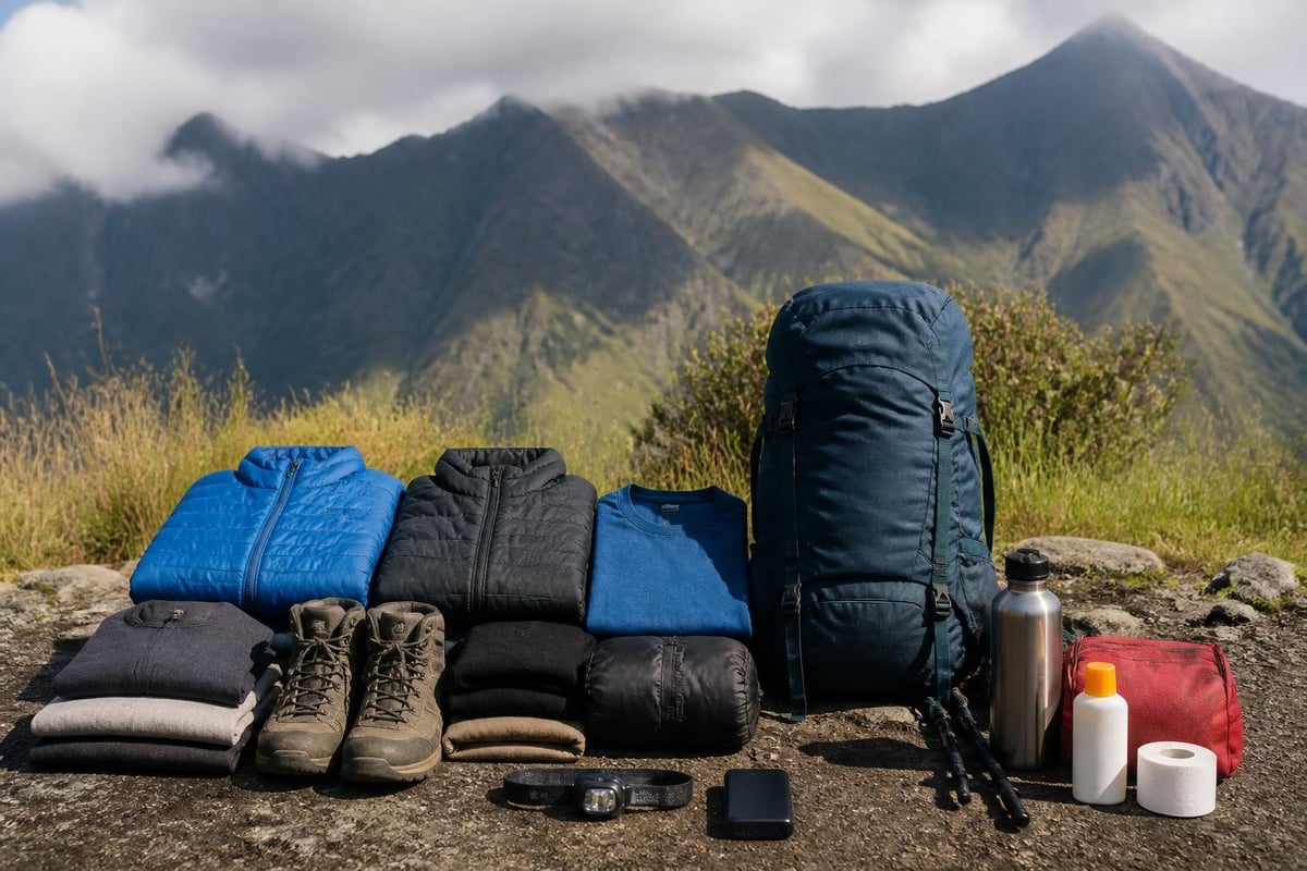 Rinjani trekking gear essentials