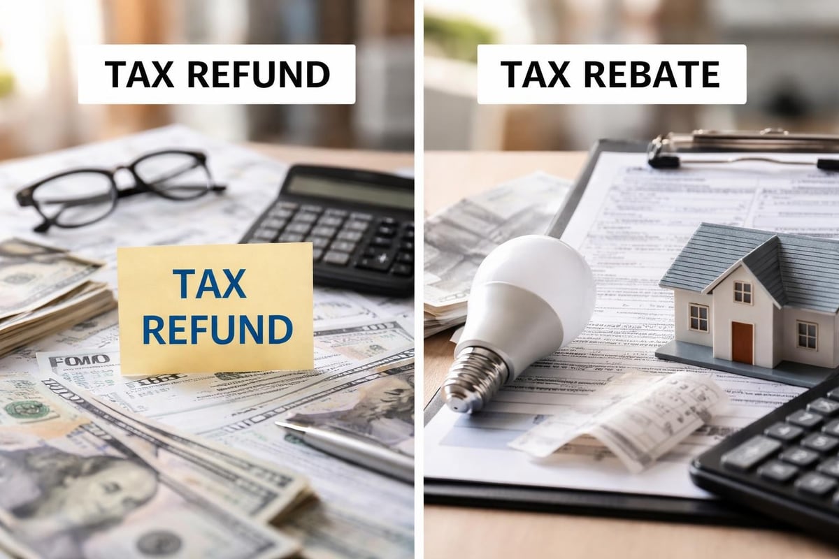 Tax rebates vs refunds diagram