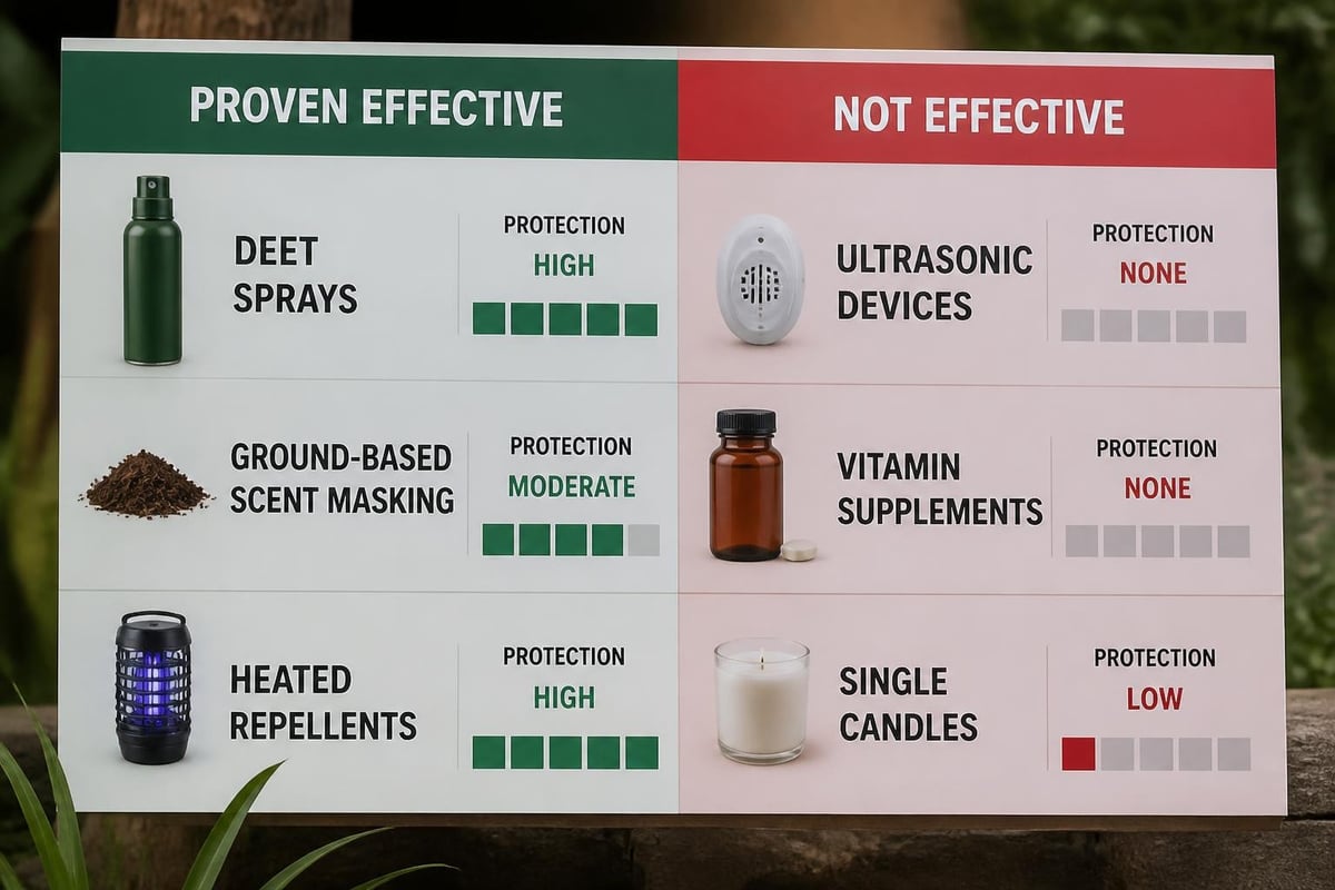 Effective versus ineffective outdoor mosquito methods